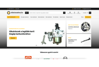 alkatreszplusz.hu Webshop Refurbishment on OpenCart 3 and Journal 3.2
