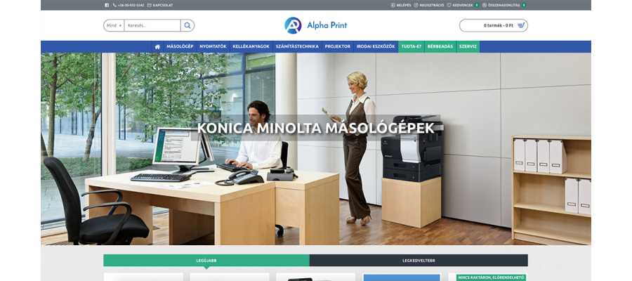 OpenCart webstore renovation for the Alphaprint company
