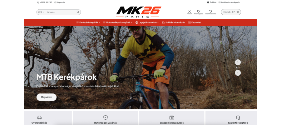 New OpenCart 3 Webshop Built on Journal 3.2 for motor-kerekpar.hu