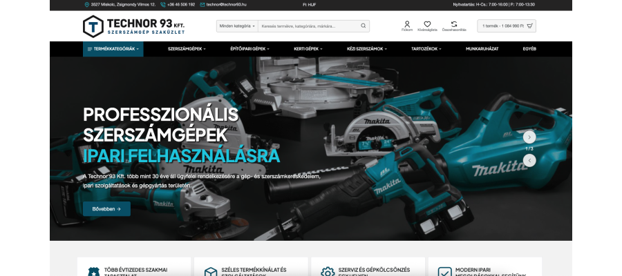 Technor93.hu Refurbished with the Latest OpenCart 4 and Journal 3.2