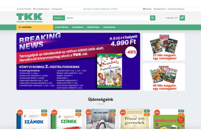 OpenCart webstore renovation for TKK Publishing