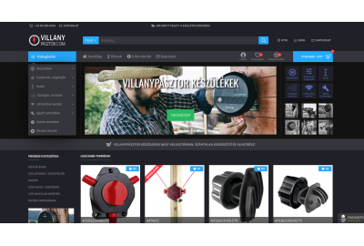 New OpenCart webstore development for villanypasztor.com
