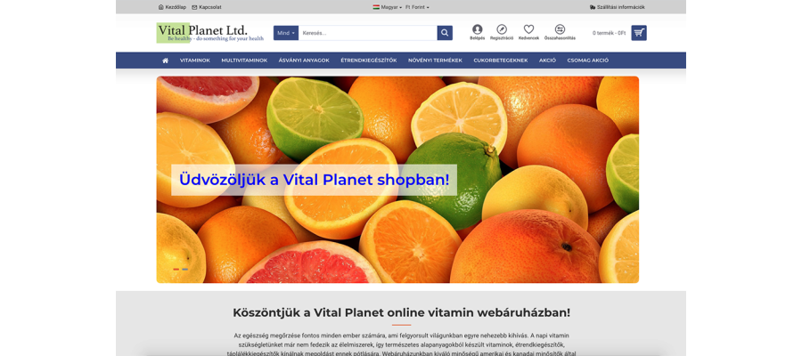 Renovation of an OpenCart 1.5 webstore for the Vitalplanet company